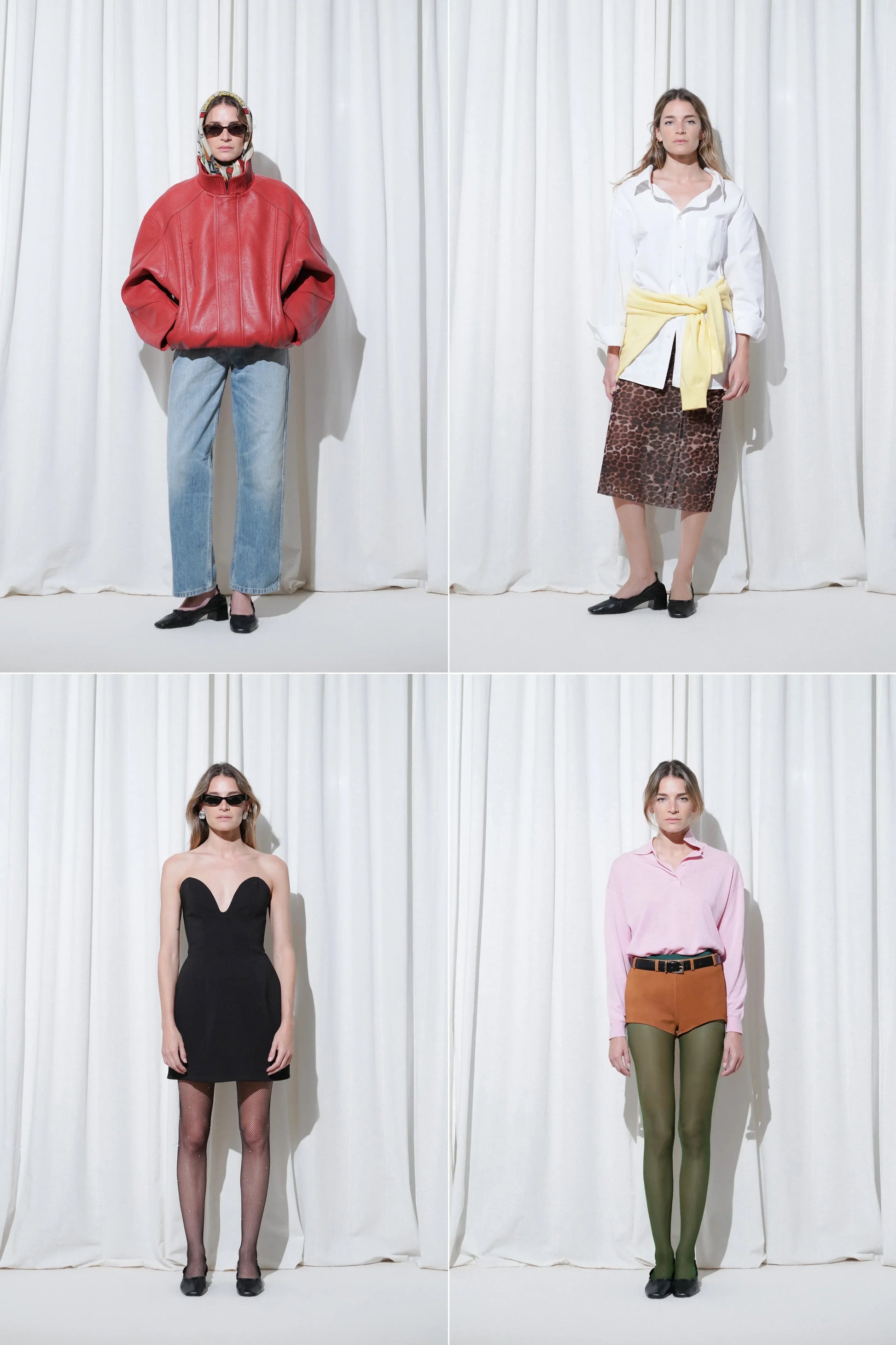 Four outfit ideas from party outfits to casual outfits, all styled with EDLA Mercury Black Kitten Heels.